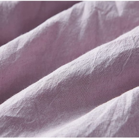 Swift Home 100% Cotton Yarn Dyed Prewashed Chambray Duvet Cover Bedding Set K/CK - Picture 3 of 7